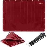 Rideau de protection pour soudure 239 x 175 cm - rouge