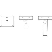 Ideal Standard Connect Waschtisch, 1 Hahnloch, ohne Überlauf,
