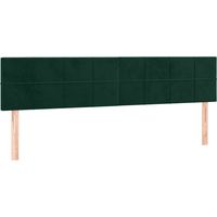 Têtes de lit Vert foncé 180x5x78/88 cm Velours