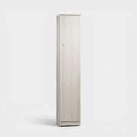 Armario multiusos alto de 1 puerta con estantes regulables Utility - Natural