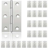 24 kleine Türscharniere, Edelstahlscharniere, DIY-Türscharniere für Schranktüren, Klavierscharniere, Schmuckkästchen, Wohnmöbel, Schränke (44 mm 32