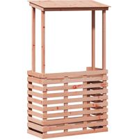 Table de jardin Table de bar d'extérieur et toit 112,5x57x195,5 cm bois massif