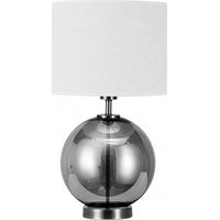 Lampada da tavolo in vetro Iroko 1xe27 fume/cromo c/bianco 56x30x30 cm