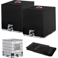 2PC Bache pour Cuve IBC 1000L, Bâche Recuperateur d Eau de Pluie, Anti-UV Anti-Poussière Bache de Reservoir d\'eau, Couvercle Housse