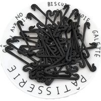 Sollbry Lot de 50 clips de support pour plantes - Attaches pour tomates verticales - Crochets à boucle attachés pour cages à tomates et tiges de plantes (noir, 6 cm)