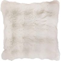 Coussin Imitation Fourrure 3D "Zephy" 45x45cm Blanc