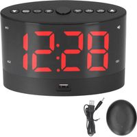 Réveil Digital avec Chargeur USB, 3 Modes de Vibration et 2 Modes Horaires
