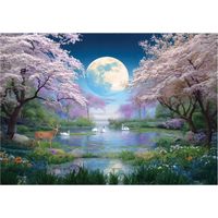 Papier peint mural lac forêt paysage nature intissé grand format design intérieur salon chambre pas cher 250x175 cm