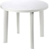 Mesa Resina Blanca Diametro 90 cm.