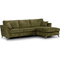 Canapé d'angle Bonita droit tissu vert