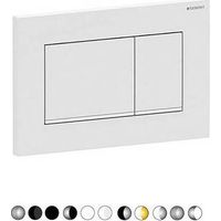 PLAQUE DE COUVERTURE 2 BOUTONS « SIGMA 30 » GEBERIT Dimensions : Blanc opaque/bord inférieur chromé