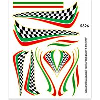 Adesivi Stickers Midi Bandiera Italia Scacchi 35 x 25 cm
