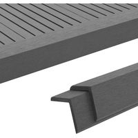 Vidaxl – Cornières de terrasse WPC 5 pcs 170 cm – Résistantes aux intempéries – Finition élégante pour bords de terrasse – Aspect naturel gris
