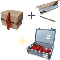 Moncoffrage – Pack de 50 sabots de coffrage CROC – 100 entretoises alu coudées 15/20/25 – Hauteur de coffrage jusqu'à 30cm – Système breveté pour montage rapide