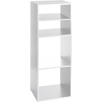 Säulenregal mit 4 fächern mix n modul weiß - 5five