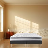 Sommier Tapissier Noir 100x200 x2 200x200 FABRICATION FRANÇAISE ARTISANALE PIEDS OFFERTS