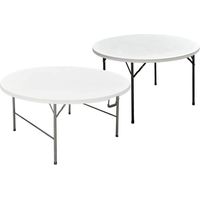 TAVOLO TONDO PIEGHEVOLE 'PARTY' Ø cm 180 x h. 74 - colore bianco