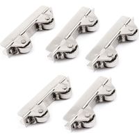 5 Pcs Silver Tone Wheel Sliding Wardrobe Glass Window Door Roller