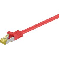 RJ45 Patchkabel CAT 6A S/FTP (PiMF), 500 MHz mit CAT 7 Rohkabel, rot, . Kabellänge 15 m