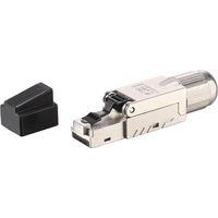 equip 121172 conector RJ-45 negro acero inoxidable