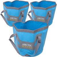 3x Arctic Hayes CWB20L Collapsible Compact Space Saving Folding 20 Litre Bucket