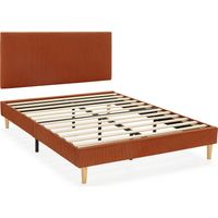Sommier + tête de lit Bari 140x200 cm couleur Brique