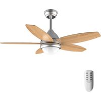 Cecotec – Ventilateur de plafond avec lumière LED – 5 pales réversibles – Moteur en cuivre 55W – Diamètre 106 cm – 3 vitesses – Télécommande