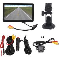 Moniteur de stationnement arrière haute définition 7 pouces, caméra de recul étanche à vision nocturne et grand angle 170° pour camping-car et remorque, éclairage 4 LED