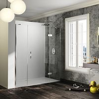 Puerta pivotante HÜPPE Solva, segmento fijo, panel lateral, en