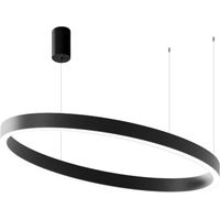 Lampadario moderno gea luce criseide s1g ovale fcrsn9o led nero alluminio silicone