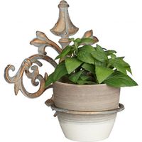Pot holder wall cast iron baroque