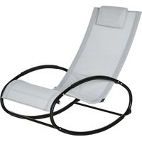 Siège Zero Gravity avec Cuscino Traspirante, Sdraio Ergonomico 105x62x88 cm Grigio