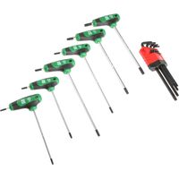 Jeu de clés Torx Clé Torx en L à bras long T9 709L, Clé Torx en L à bras long T10 710L, Clé Torx en L à bras long T15 ( Prix pour 1 Jeu )