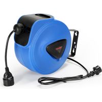 Wolketon avvolgitore elettrico automatico Avvolgicavo automatico 20 m custodia in plastica 1,5 m cavo girevole 180°