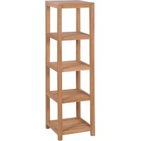 Support de rangement de bain 4 niveaux teck massif 42x42x165 cm vidaXL