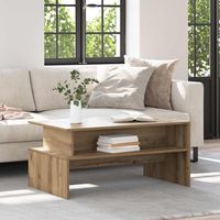 Vidaxl – Table basse rectangulaire en bois d'ingénierie – Dimensions 90 x 55 x 42,5 cm – Finition lisse – Rangement caché