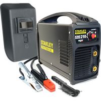 Stanley – Poste à souder inverter 200A MMA – Soudage continu 15-200A – Tension 230V – Électrodes 1,6 à 5mm – Accessoires inclus : masque, câbles, porte-électrode