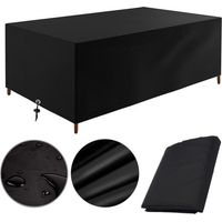 Housse de protection pour mobilier de jardin 225 x 116 x 82 cm - Bâche de protection pour tables, chaises et mobilier d'extérieur - Imperméable, coupe-vent, anti-UV et résistante au froid - Tissu Oxfo