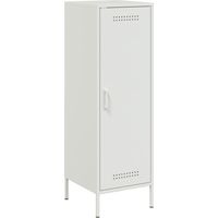 Buffet bahut commode armoire meuble de rangement organisateur cuisine salle de séjour salon haut 36 x 39 x 113 cm acier blanc