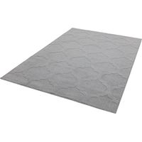 Antibes Contemporary Geometric 3D Trellis Grey Flatweave Kitchen Indoor Outdoor Floor Mat Rug Small Carpet 80 x 150 cm (2'6"x5'0")