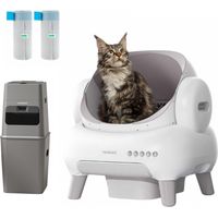 Neakasa Litière automatique M1, Blanc + PooGuard poubelle à litière pour chat - NEAKASA