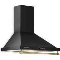 Klarstein – Hotte aspirante 60 cm 610 m³/h 165 W 3 vitesses – Éclairage LED – Silencieuse 69 dB – Installation facile