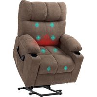 Relaxsessel mit Aufstehhilfe, elektrisch, 90x75x100cm, Braun
