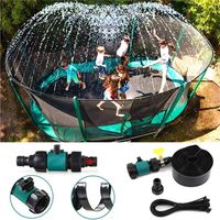 DIY trampoline sprinkler, ideal for outdoor fun and cooling off in the garden - 12 m Green