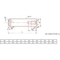 Goujon ultima-visser-fixer-coller cylindrical threaded pin DIN 7979 8x60 mm