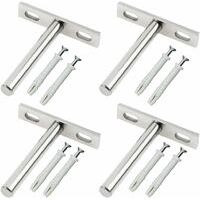 Staffe per mensole galleggianti in metallo da 79 mm, staffe per mensole galleggianti utilizzate per supporto in legno nascosto montato a parete, 4 pezzi