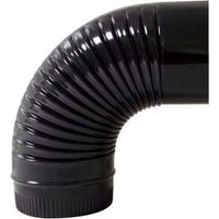 100 mm schwarzer verglaster Ofenbogen 90º