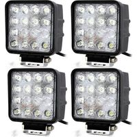 4XZUSATZSCHEINWERFERDEEPLIGHTSOFFROADAUTO12VQUADRATISCH16LED6000K48W
