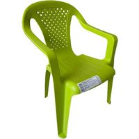 Sedia da Bambino VERDE CHIARO Set. 2 pezzi in Polipropilene con Braccioli Impilabile