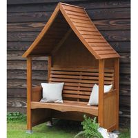 AFK Goodwood Arbour Wooden Garden Seat Chair Outdoor Beech Stain FSC